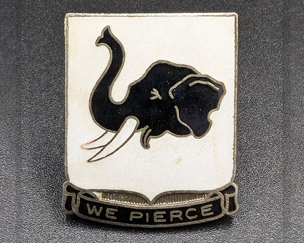 Distinctive Unit Insignia (DUI), for the 758<sup>th</sup> Tank Battalion and later the 64<sup>th</sup> Armor Regiment.