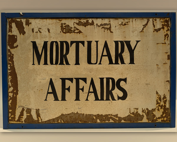 Mortuary Affairs sign Bagram Airbase.