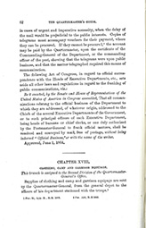 Scan of the begining of Chapter 18 of The Quartermaster's Guide.